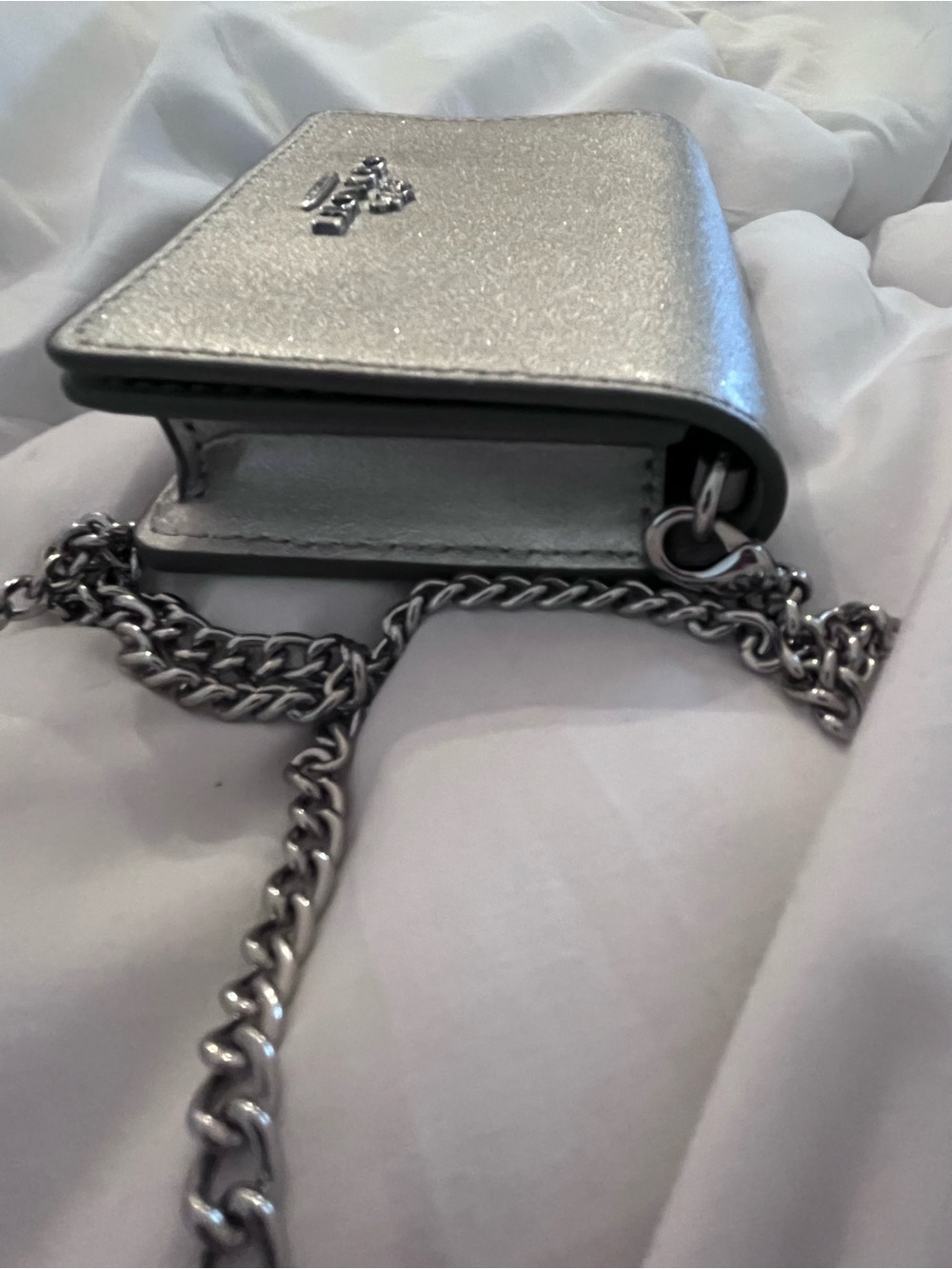 Coach Silver Mini Chain Crossbody Wallet - Picture 5 of 6